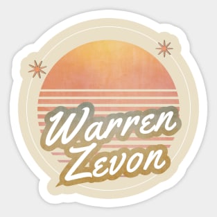 warren z ll retro moon Sticker